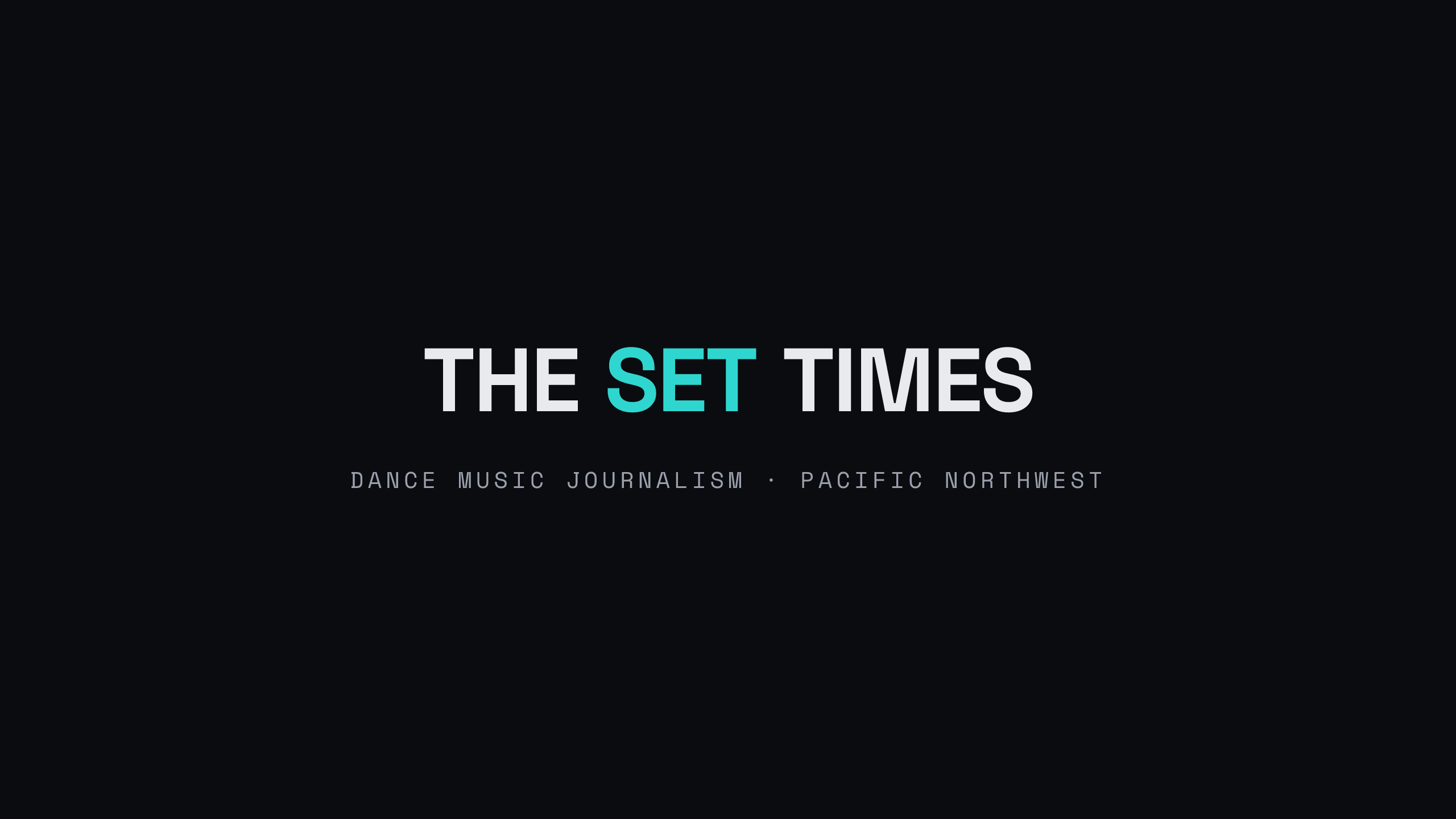 The Set Times YouTube banner