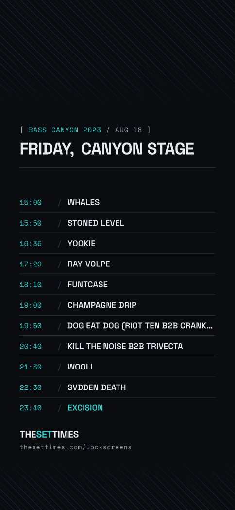 Bass Canyon 2023, Canyon Stage lock screen wallpaper