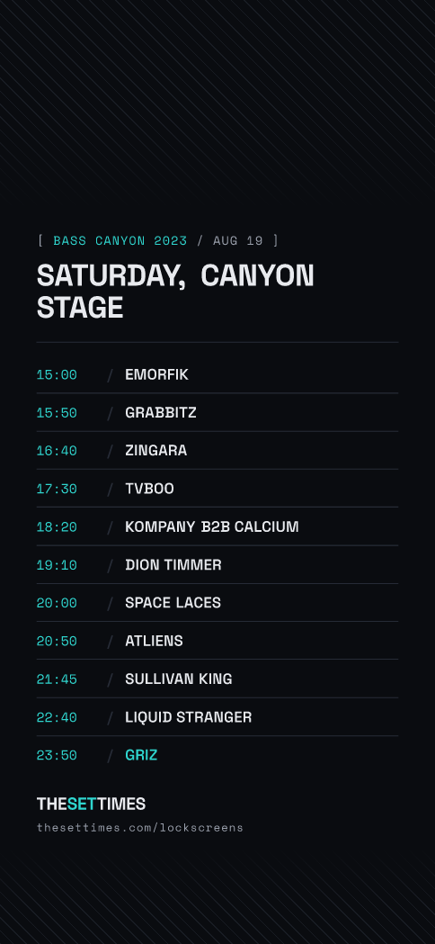 Bass Canyon 2023, Canyon Stage lock screen wallpaper