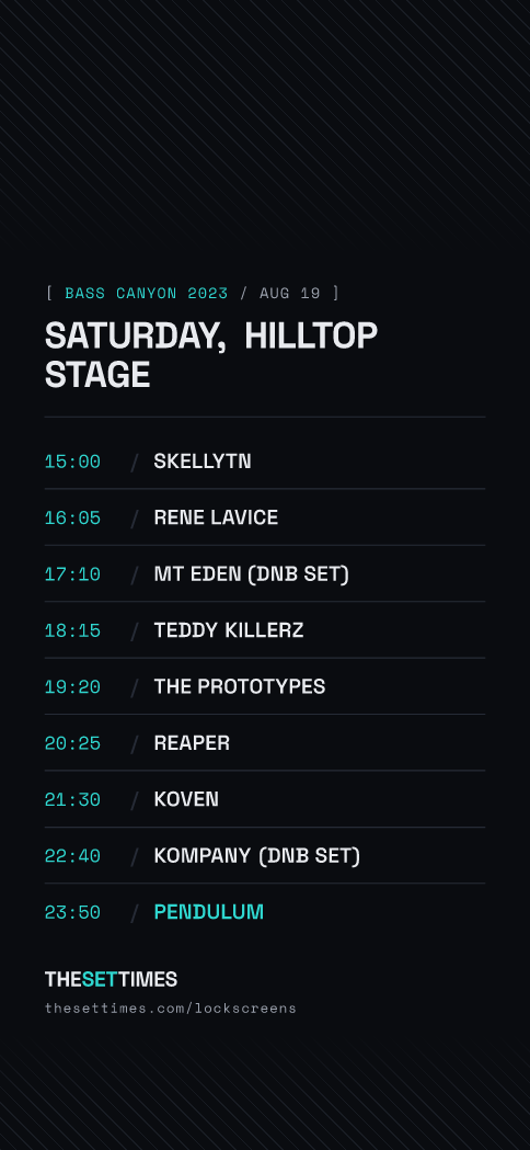 Bass Canyon 2023, Hilltop Stage lock screen wallpaper