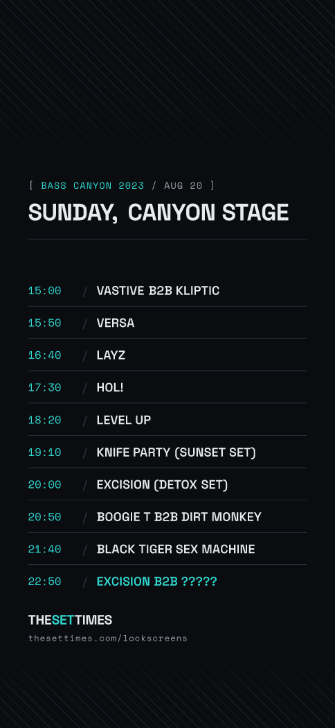 Bass Canyon 2023, Canyon Stage lock screen wallpaper