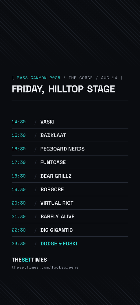 Bass Canyon 2026, Hilltop Stage lock screen wallpaper