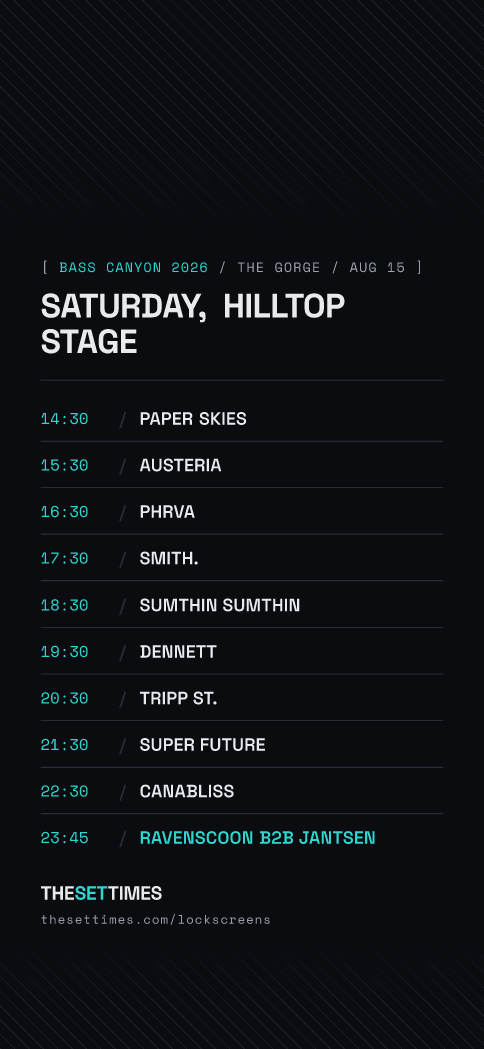 Bass Canyon 2026, Hilltop Stage lock screen wallpaper