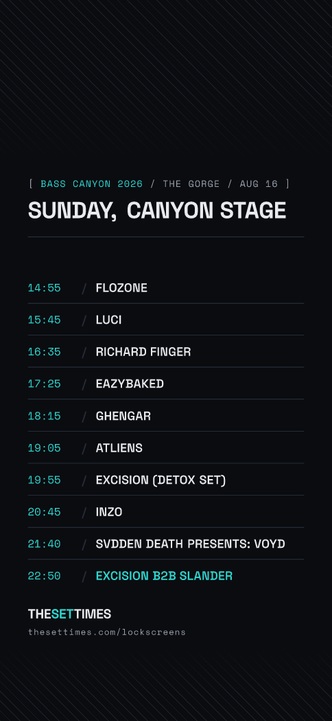 Bass Canyon 2026, Canyon Stage lock screen wallpaper