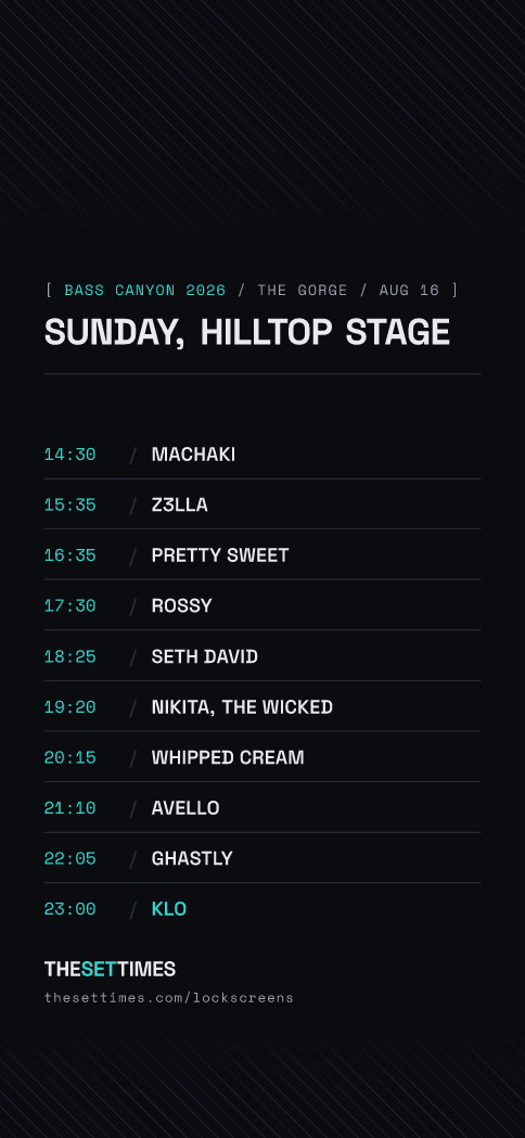Bass Canyon 2026, Hilltop Stage lock screen wallpaper