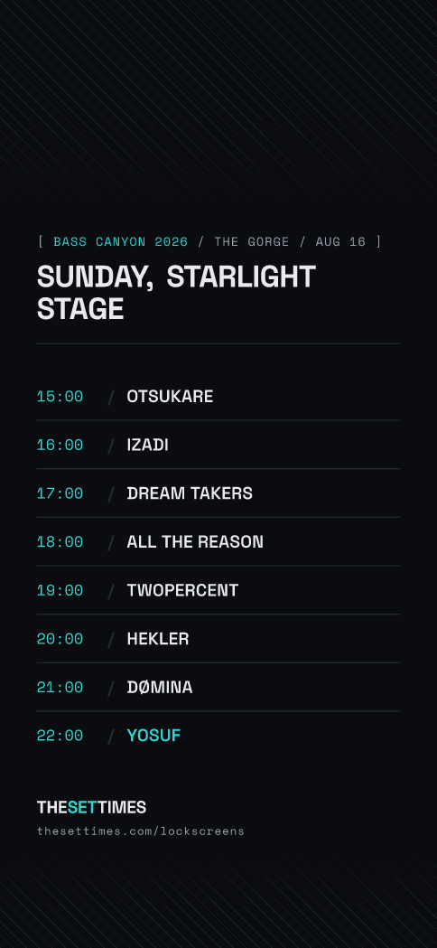 Bass Canyon 2026, Starlight Stage lock screen wallpaper