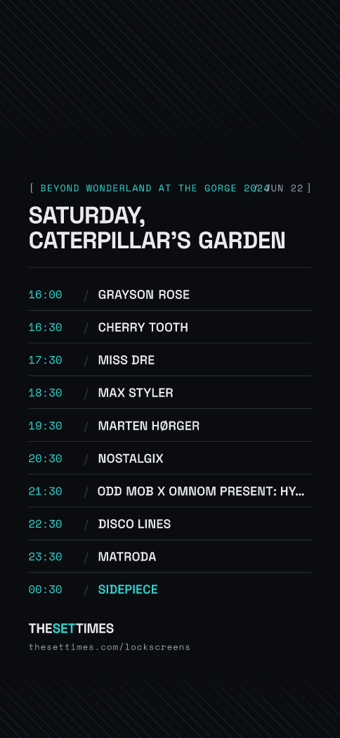 Beyond Wonderland at The Gorge 2024, Caterpillar's Garden lock screen wallpaper