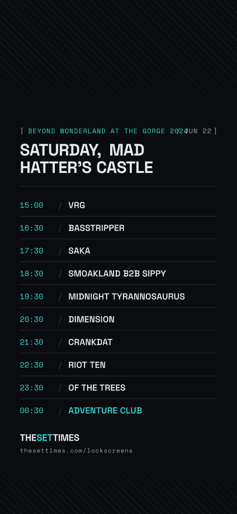 Beyond Wonderland at The Gorge 2024, Mad Hatter's Castle lock screen wallpaper