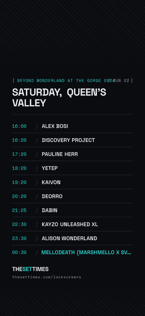 Beyond Wonderland at The Gorge 2024, Queen's Valley lock screen wallpaper