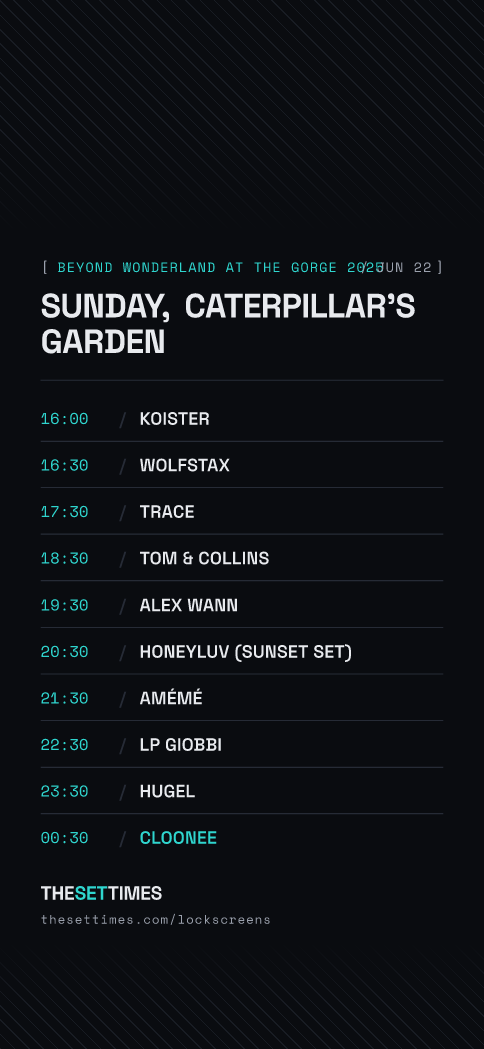 Beyond Wonderland at The Gorge 2025, Caterpillar's Garden lock screen wallpaper