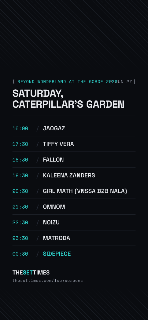 Beyond Wonderland at The Gorge 2026, Caterpillar's Garden lock screen wallpaper