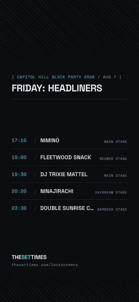 Capitol Hill Block Party 2026, Friday lock screen wallpaper