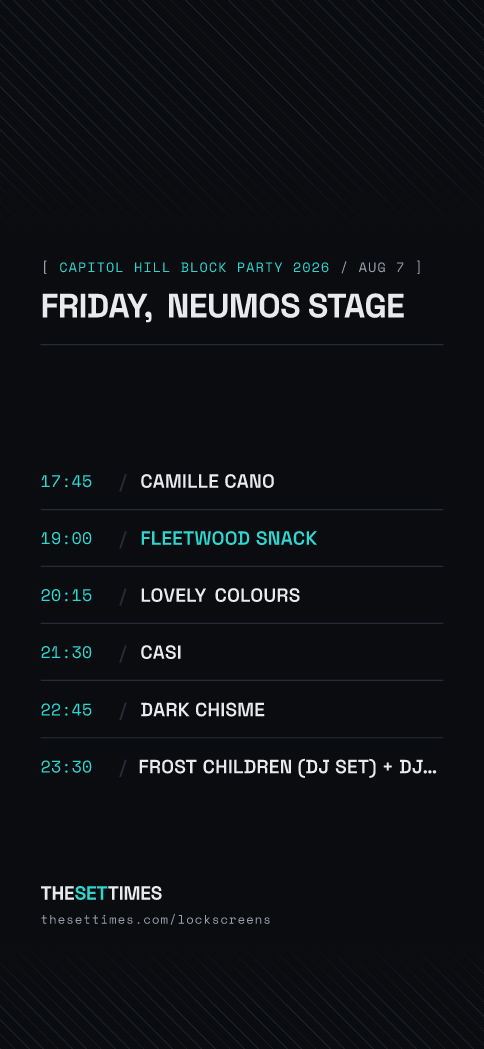 Capitol Hill Block Party 2026, Neumos Stage lock screen wallpaper
