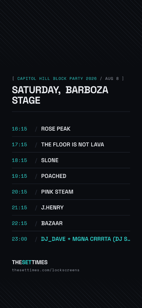 Capitol Hill Block Party 2026, Barboza Stage lock screen wallpaper