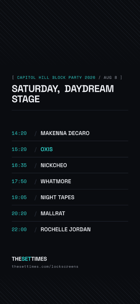 Capitol Hill Block Party 2026, Daydream Stage lock screen wallpaper