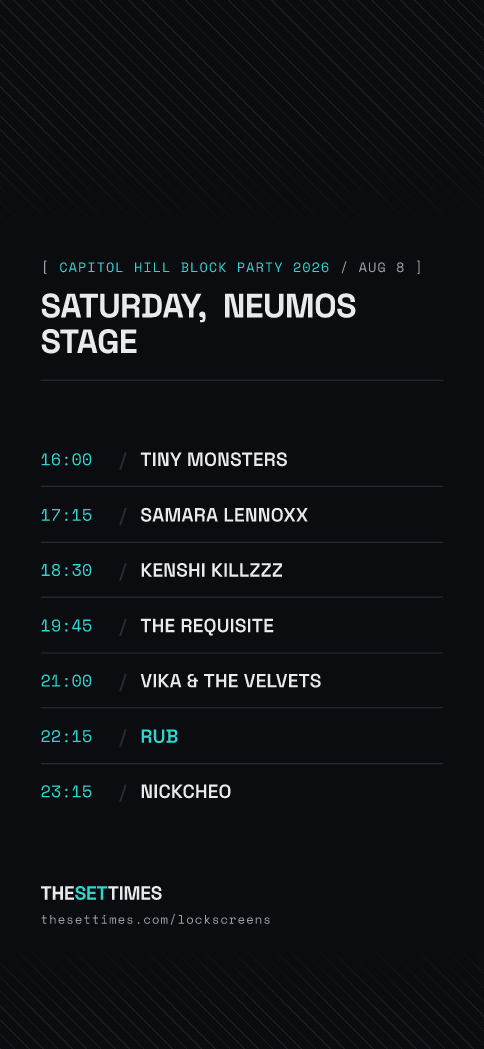 Capitol Hill Block Party 2026, Neumos Stage lock screen wallpaper