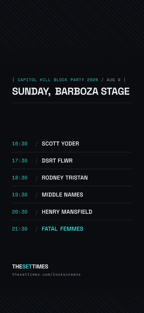 Capitol Hill Block Party 2026, Barboza Stage lock screen wallpaper