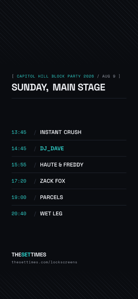 Capitol Hill Block Party 2026, Main Stage lock screen wallpaper