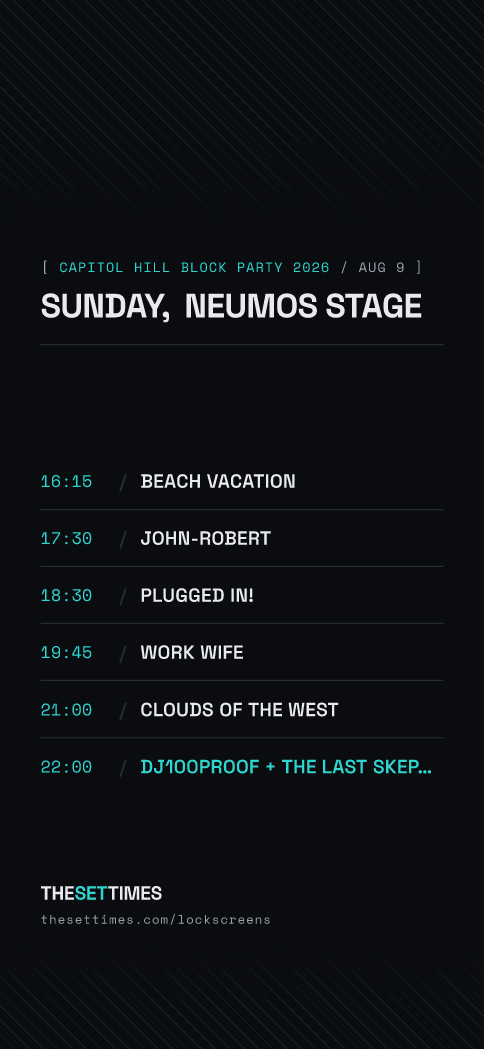 Capitol Hill Block Party 2026, Neumos Stage lock screen wallpaper