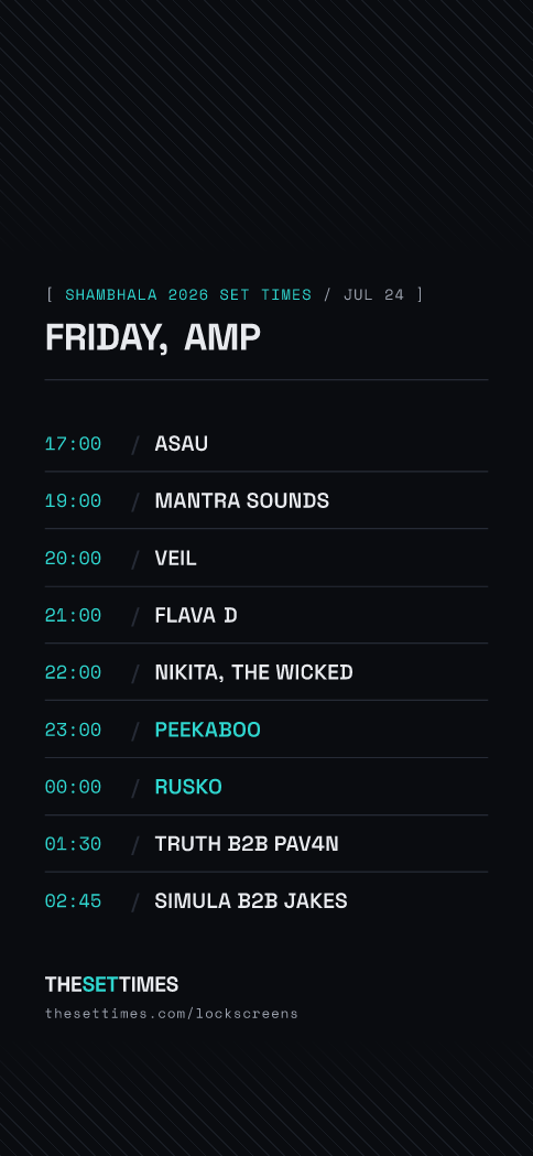 Shambhala 2026 Set Times, AMP lock screen wallpaper