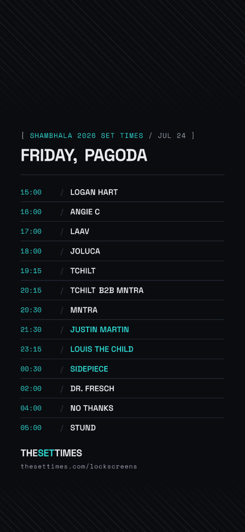 Shambhala 2026 Set Times, Pagoda lock screen wallpaper