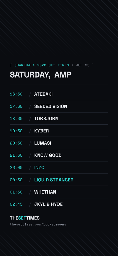 Shambhala 2026 Set Times, AMP lock screen wallpaper