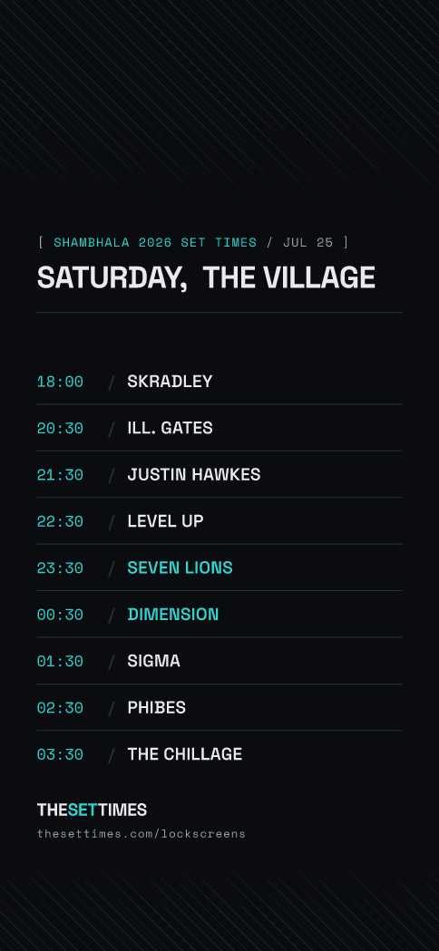 Shambhala 2026 Set Times, The Village lock screen wallpaper