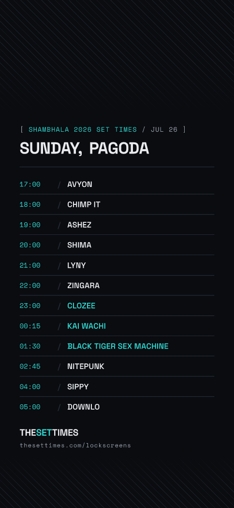 Shambhala 2026 Set Times, Pagoda lock screen wallpaper