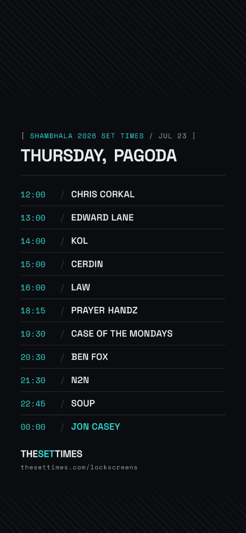 Shambhala 2026 Set Times, Pagoda lock screen wallpaper