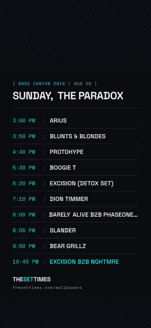Bass Canyon 2018, Sunday wallpaper