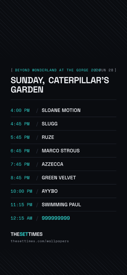Beyond Wonderland at The Gorge 2026, Caterpillar's Garden wallpaper