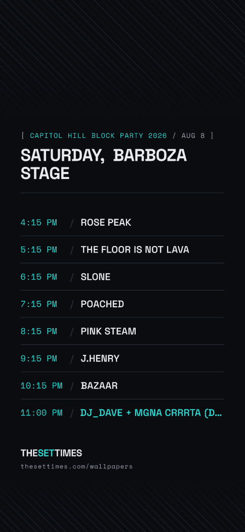 Capitol Hill Block Party 2026, Barboza Stage wallpaper