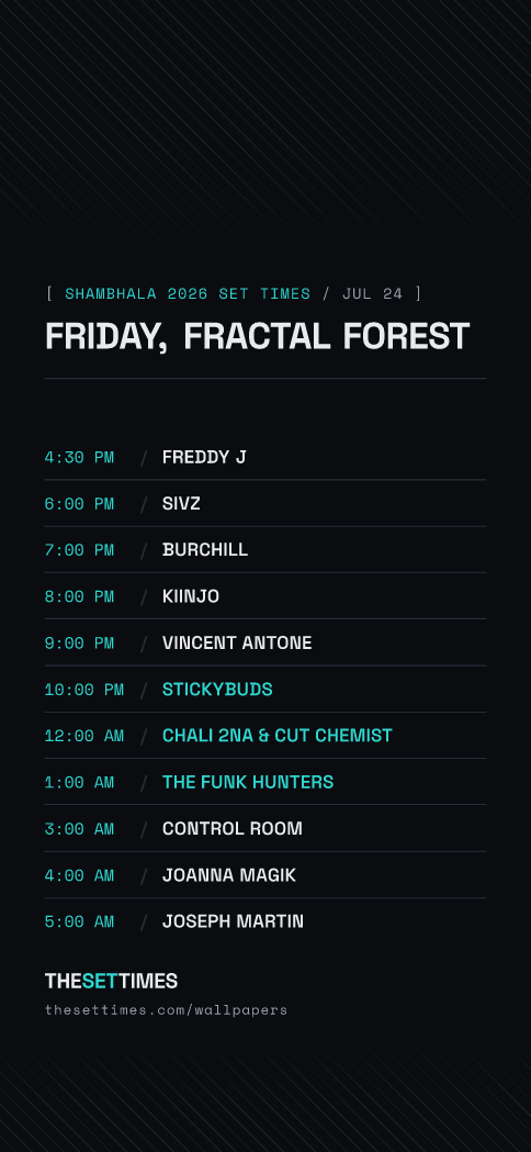 Shambhala 2026 Set Times, Fractal Forest wallpaper