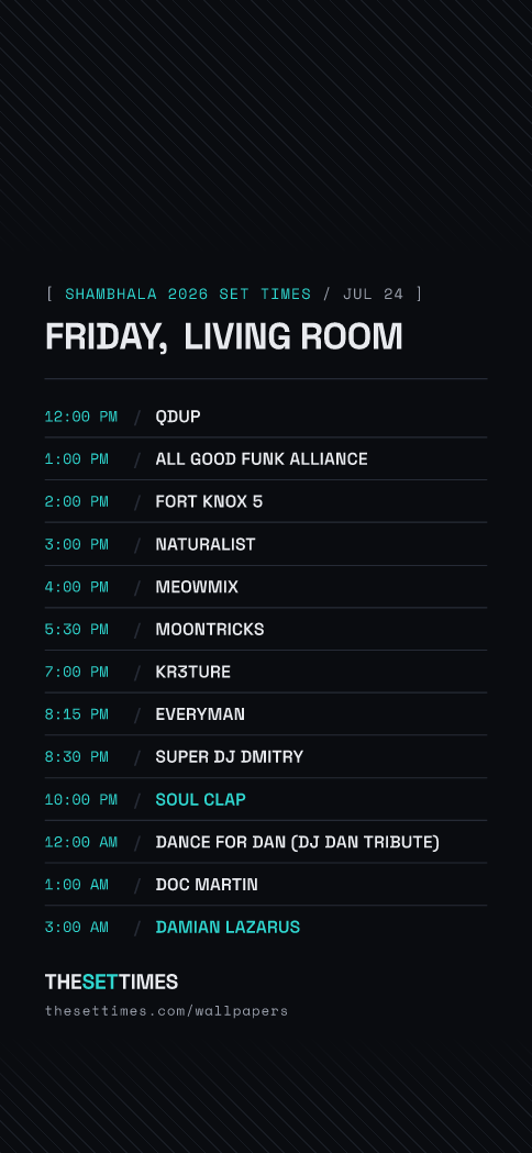 Shambhala 2026 Set Times, Living Room wallpaper