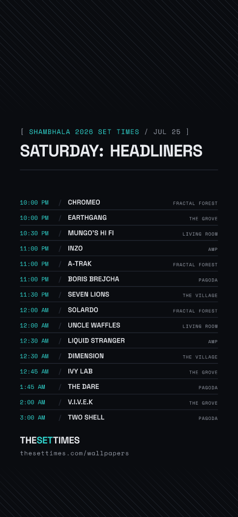 Shambhala 2026 Set Times, Headliners wallpaper