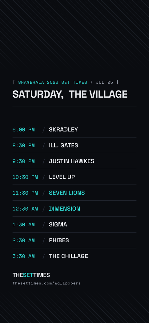 Shambhala 2026 Set Times, The Village wallpaper