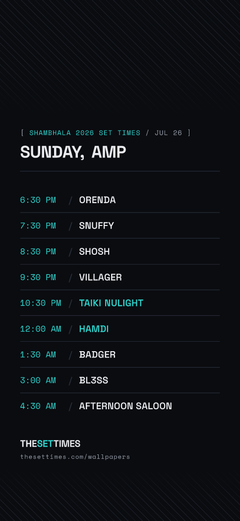 Shambhala 2026 Set Times, AMP wallpaper