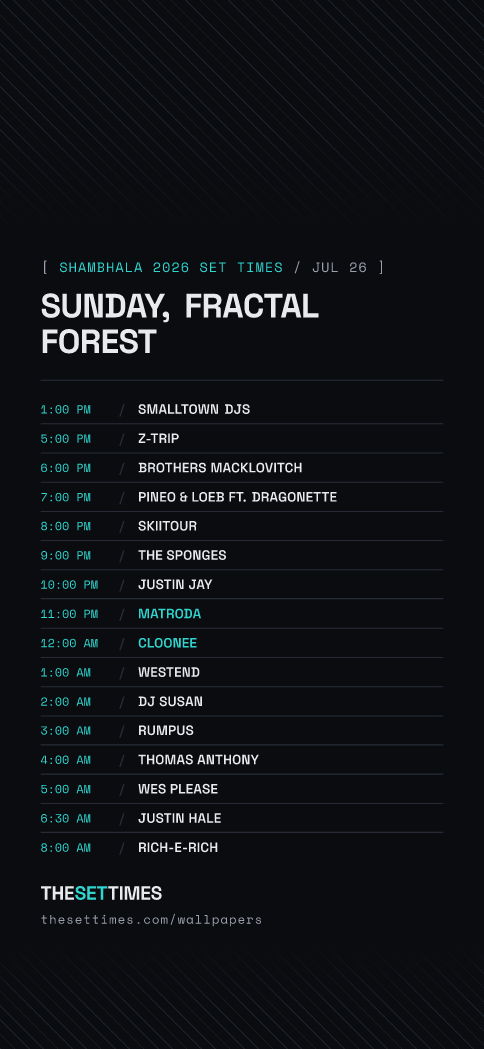 Shambhala 2026 Set Times, Fractal Forest wallpaper