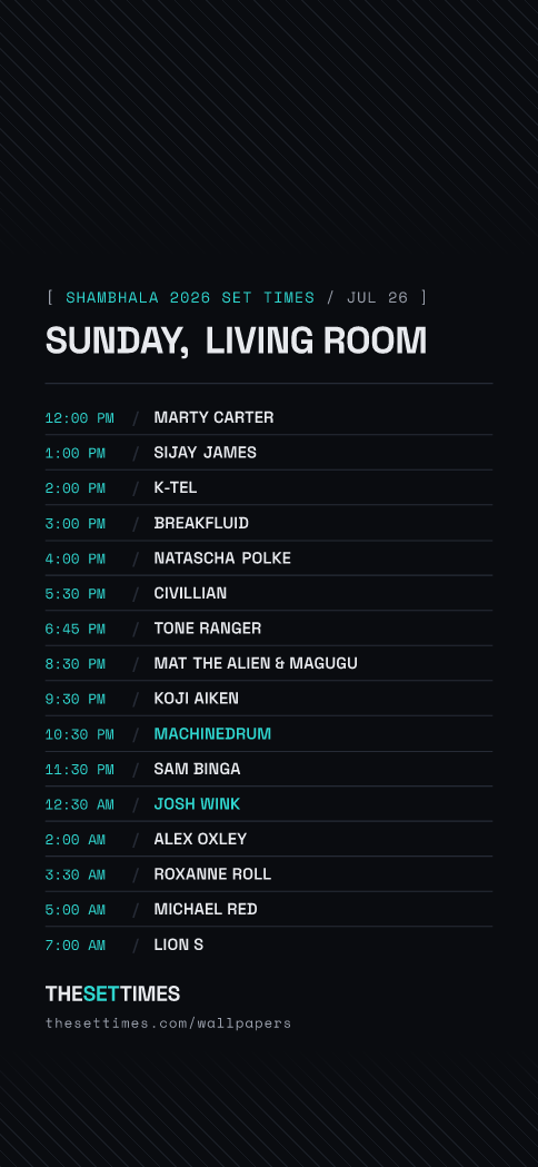 Shambhala 2026 Set Times, Living Room wallpaper