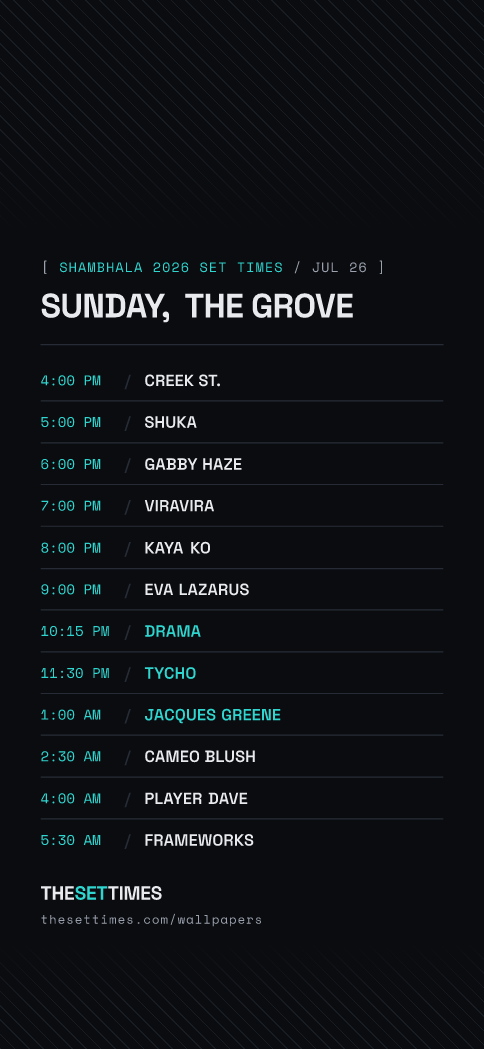 Shambhala 2026 Set Times, The Grove wallpaper