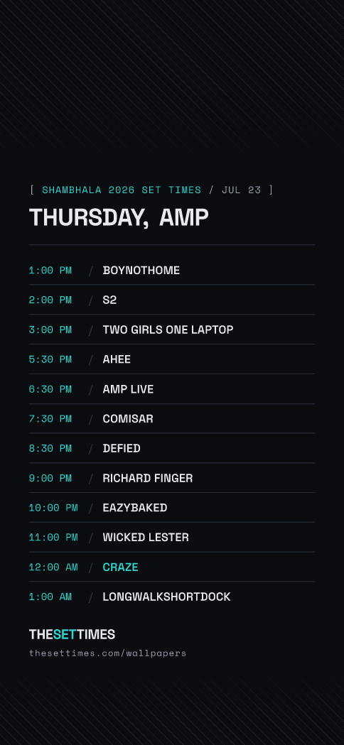 Shambhala 2026 Set Times, AMP wallpaper